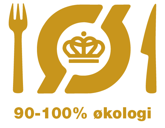 Det økologiske spisemærke i guld — 90–100 % økologi