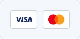 Vi tager imod Visa og Mastercard